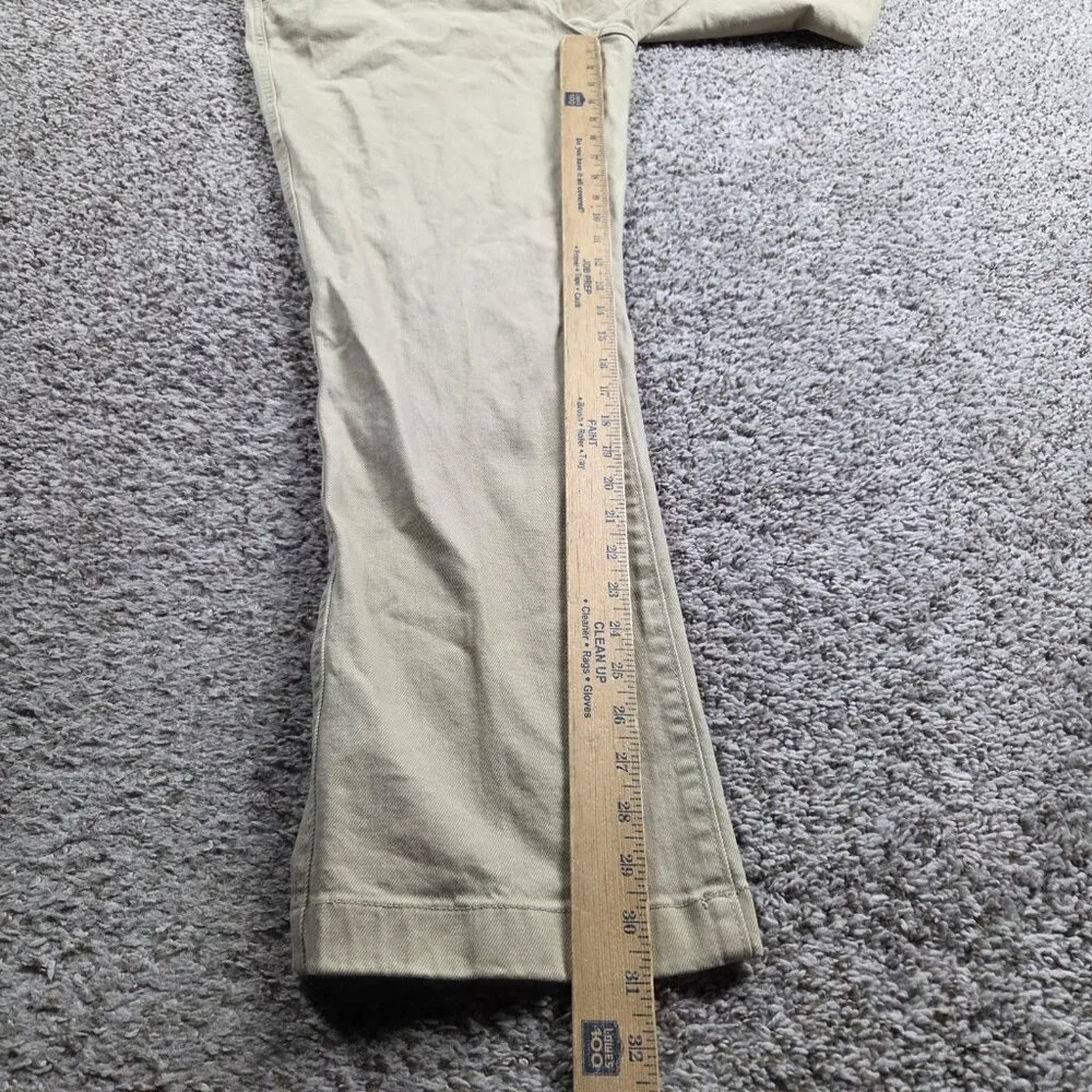 LL Bean Pants Mens 36x32 Brown Field Chinos 5 Pocket Straight Adjustable Waist